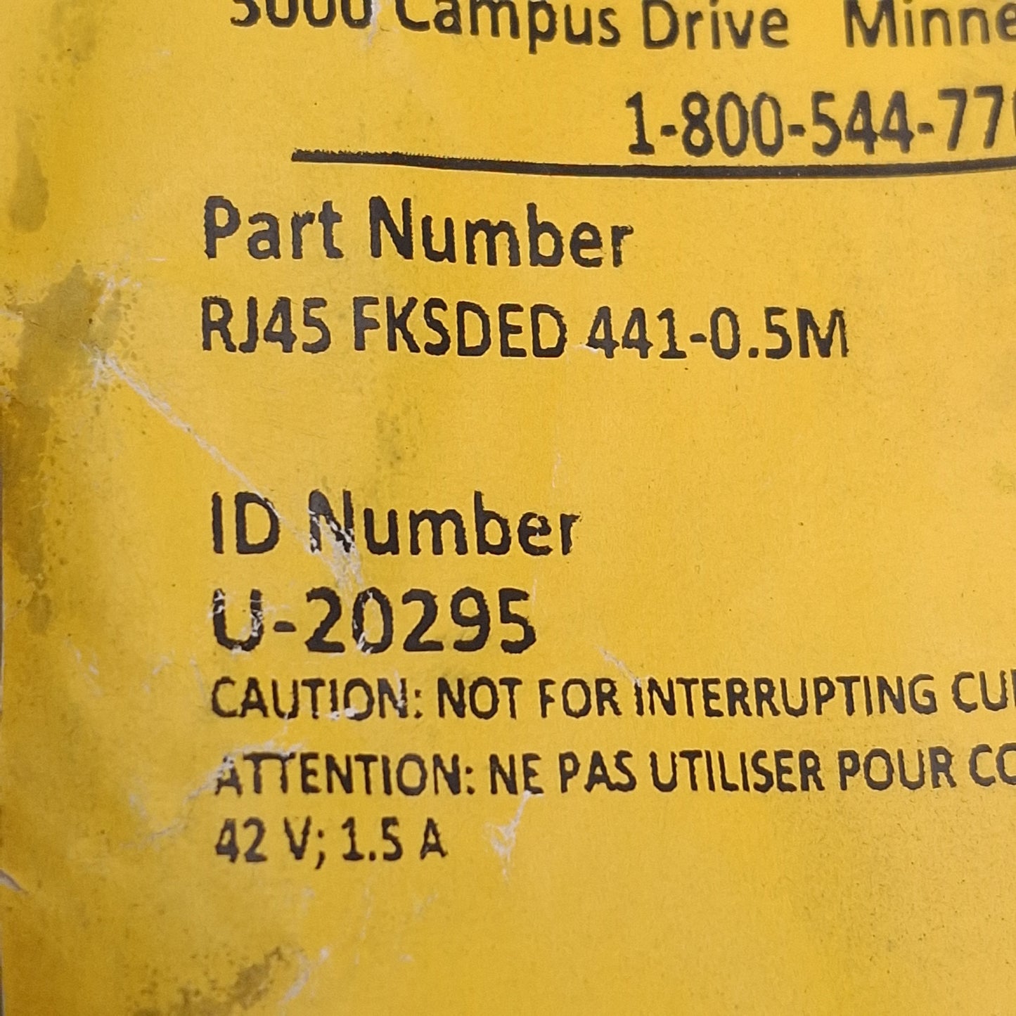 New Turck RJ45 FKSDED 441-0.5M Ethernet Cordset 4-Pin RJ45 to M12 Female D-Code 0.5m