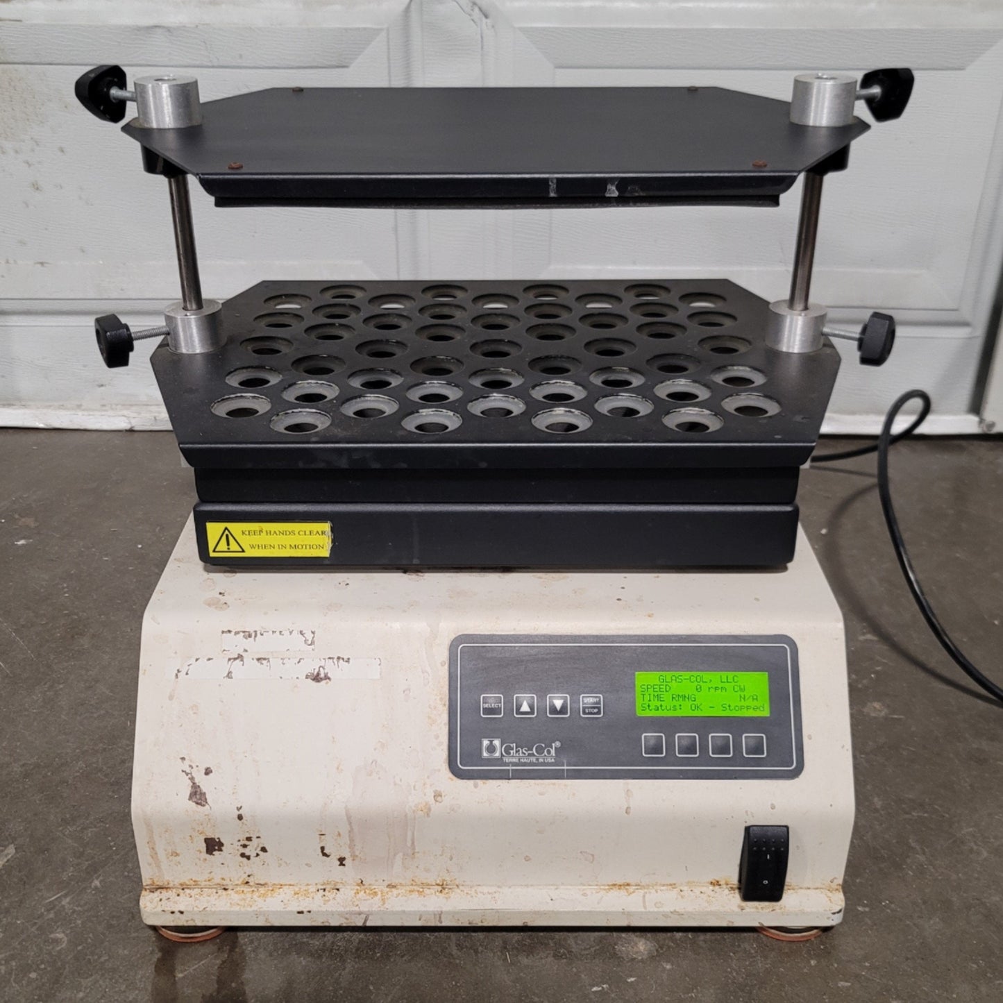 Used Glas-Col 099A-DPM12 Digital Pulse Vortex Mixer Base 100-1500RPM, 120VAC, 52 Vial