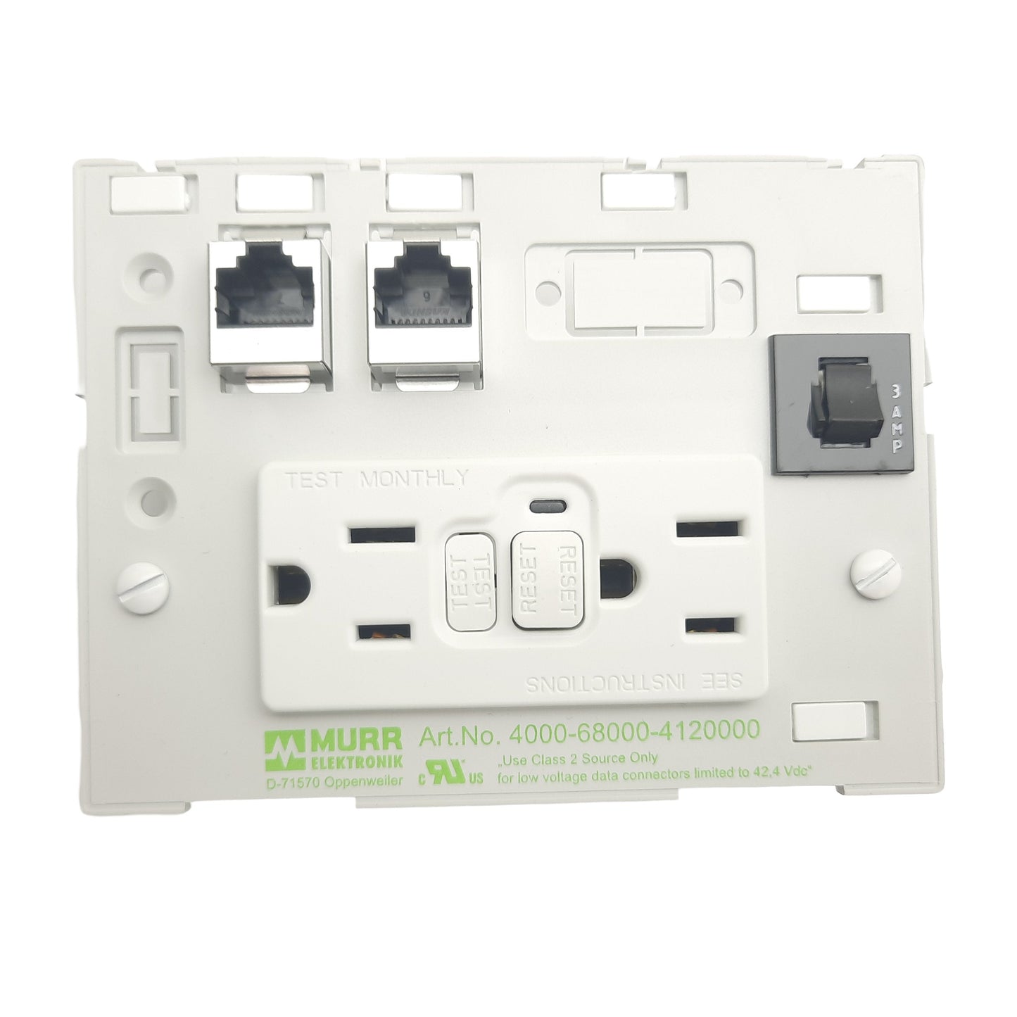 New Murr Elektronik 4000-68000-4210000 Modlink Dbl Combi Insert, 125V, 15A