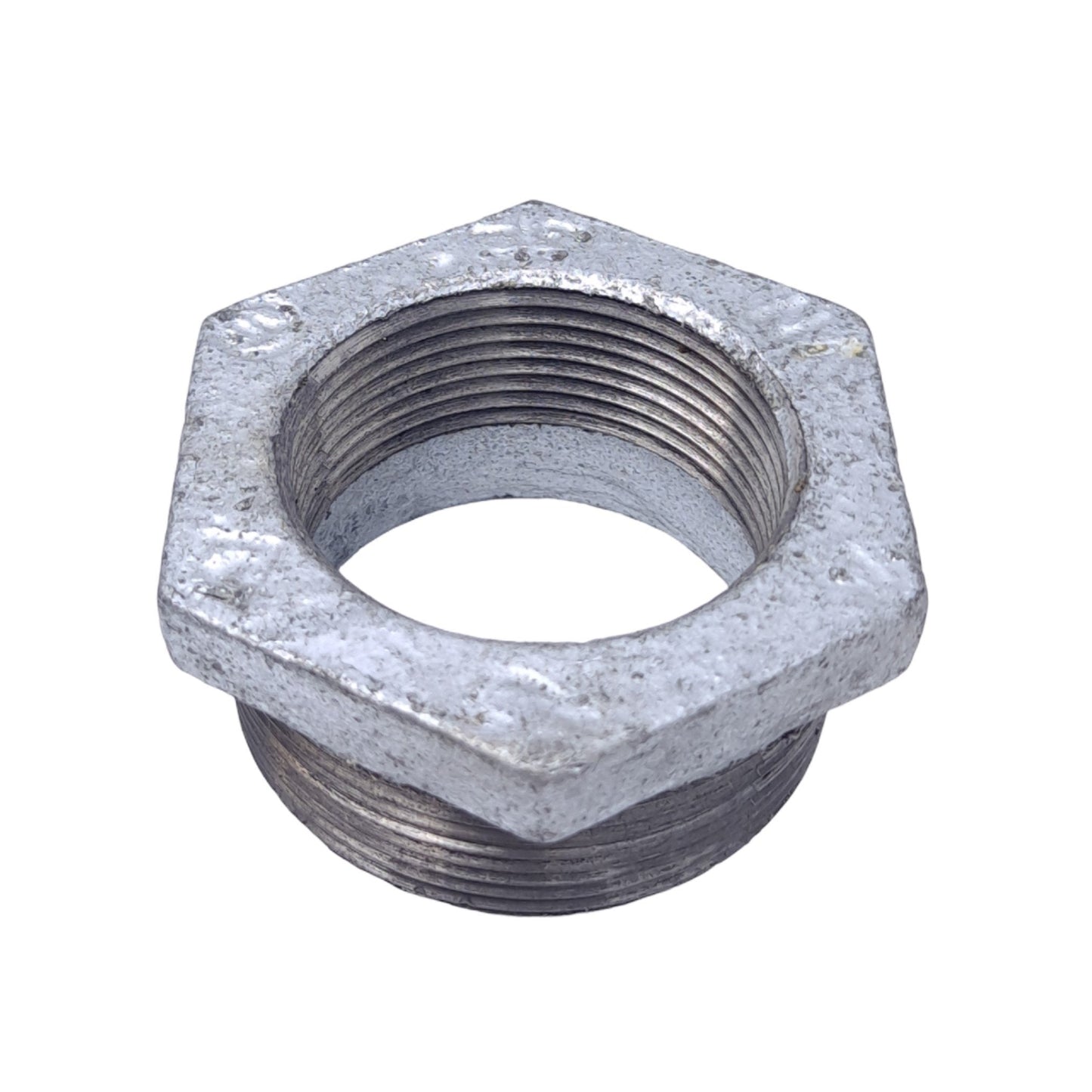 New Lot of 10 Midland 64531 Malleable Iron Hex Bushings, 2 to 1.5in NPT, 150 PSI Max