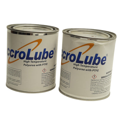 New Lot of 2 Accrolube Polyurea w/ PTFE High Temp Lubricant, 16oz Pint