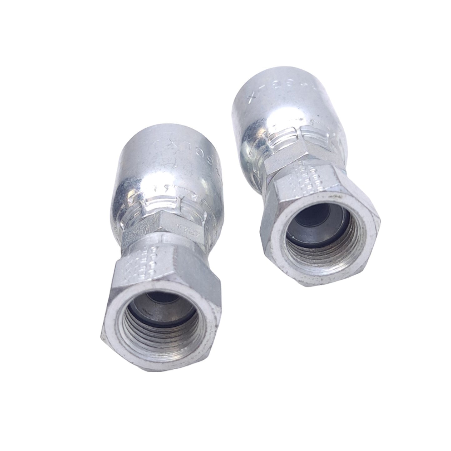 New Lot of 2 Gates 6GLX-6FJX 710700285 Crimp Hose Fittings, 3/8 JIC 37°, -6 Hose