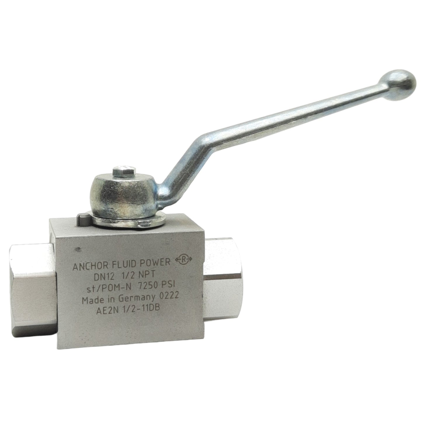 New Anchor Fluid Power AE2N1/2-11DB 2 Way Ball Valve DN12 1/2" NPT Female, 7250PSI