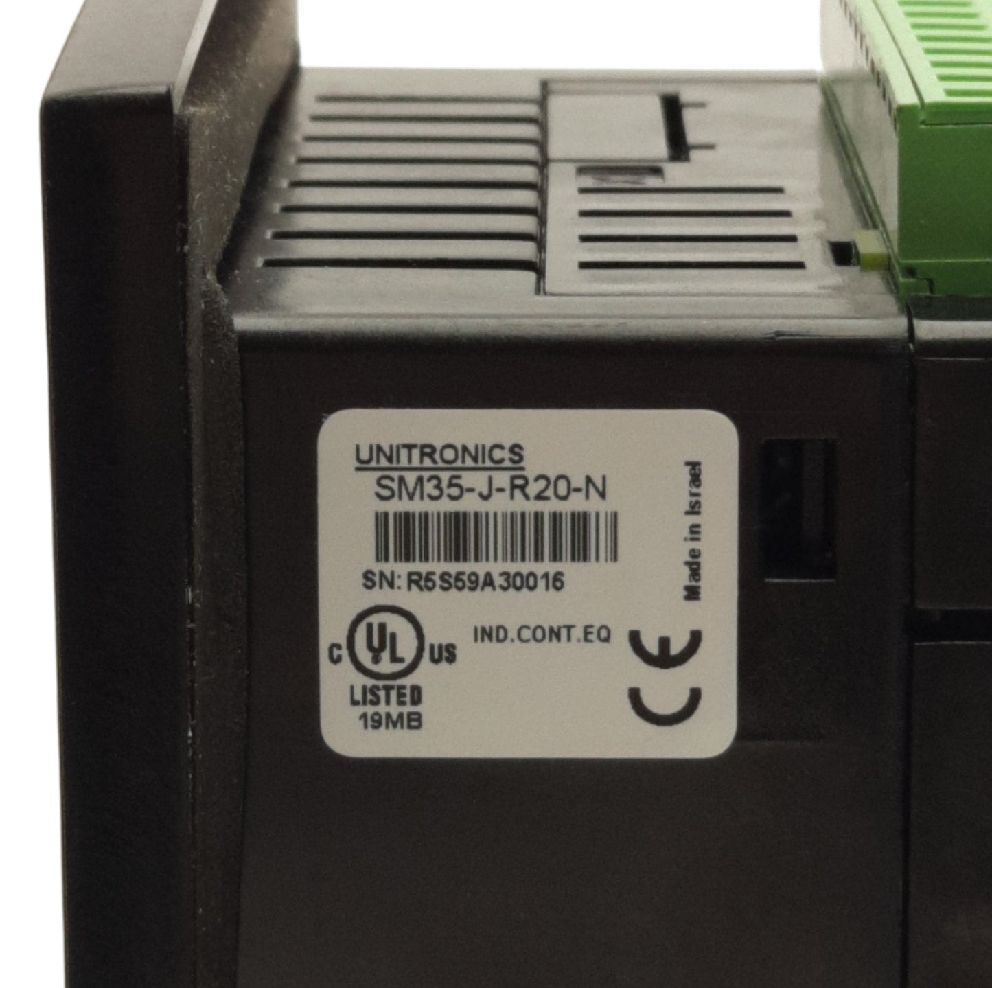 Used Unitronics SM35-J-R20-N Samba PLC & HMI, Analog Resis. 12-Input 8-Output SPST-NO