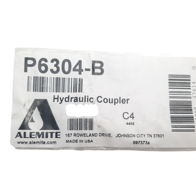 New Lot of 2 Alemite 6304-B Straight Hydraulic Coupler 1/8" Female NPTF, 10K PSI