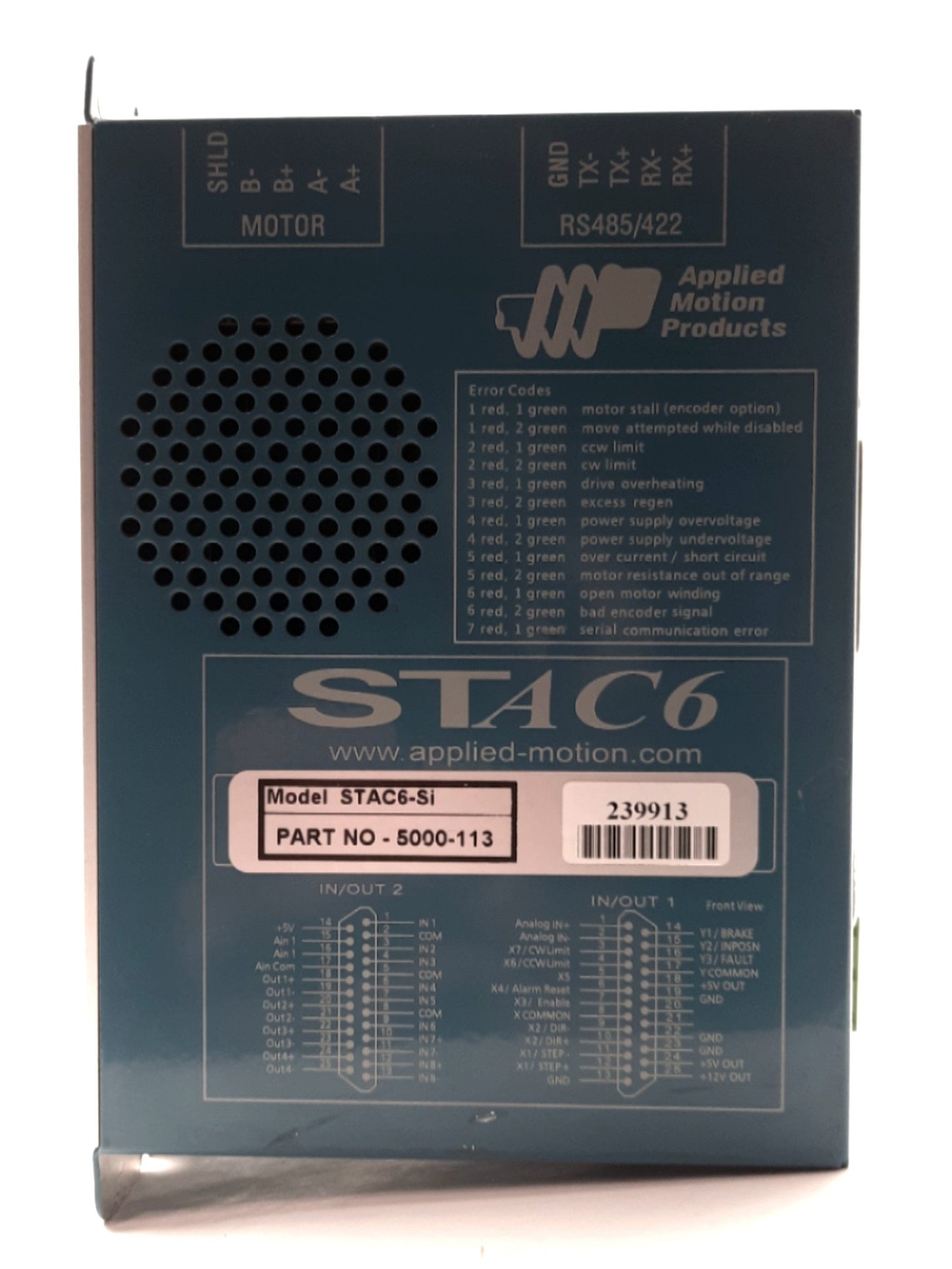 Used Applied Motion Products STAC6-Si Stepper Drive 6A 2-Phase Si Programmer 120VAC