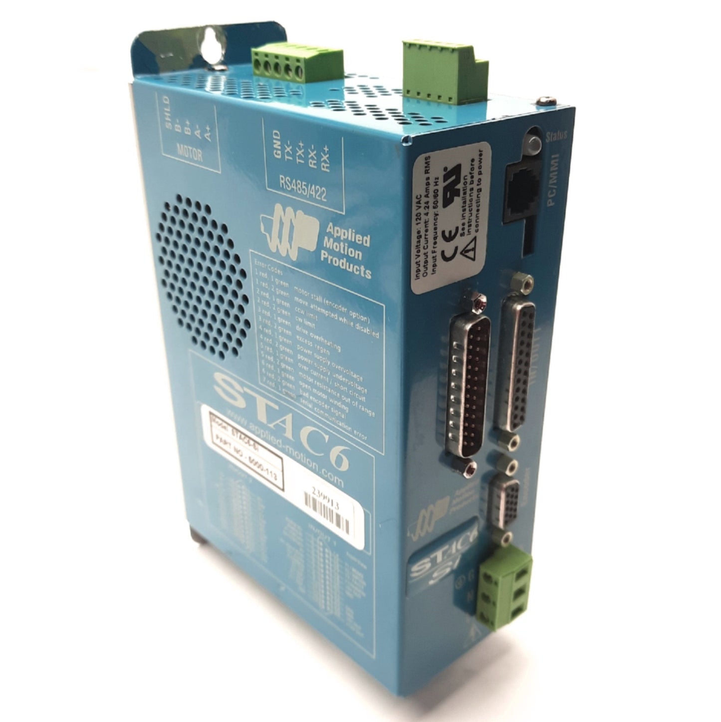 Used Applied Motion Products STAC6-Si Stepper Drive 6A 2-Phase Si Programmer 120VAC