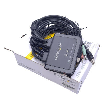 New StarTech SV211DPUA4K KVM Switch w/ Remote Switch & Audio, USB/DisplayPort, 5VDC