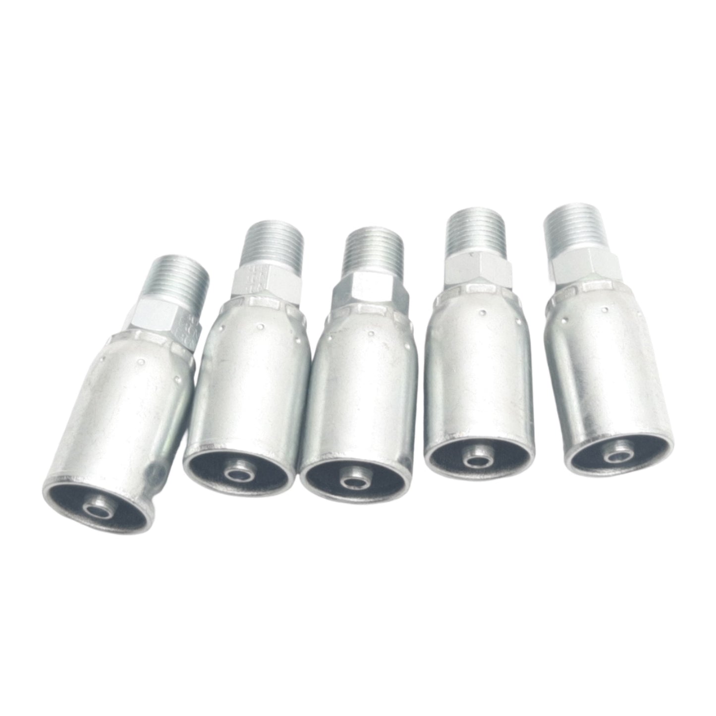 New Lot of 5 Danfoss 06904E-102 Crimp Fitting 1/8" Male NPTF to Dash -04 Hose Crimp