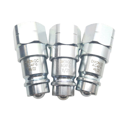New Lot of 3 Dixon AG4F6 Quick Disconnect Coupling 1/2" QD to 3/4" Female NPTF