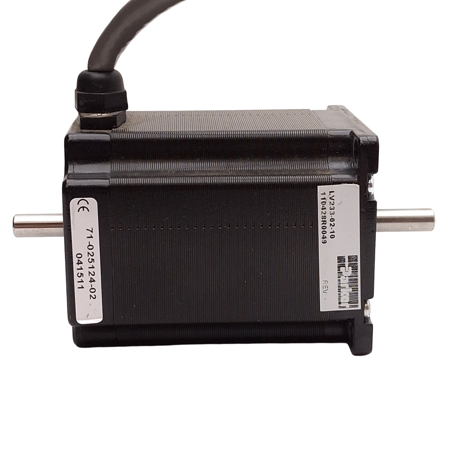 Used Parker LV233-02-10 Stepper Motor, 3-Stacks, Double Shaft, 195oz-in, NEMA 23