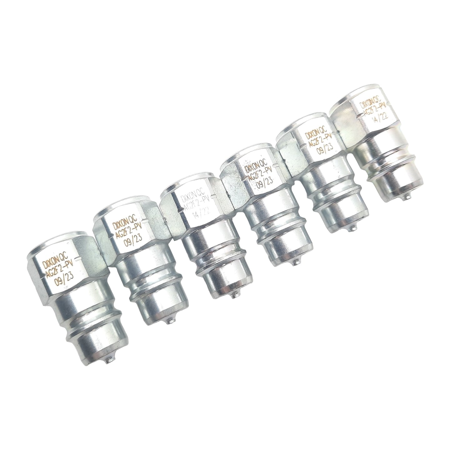 New Lot of 6 Dixon AG2F2-PV AG Series Poppet Valve 1/4" F-NPTF to 1/4" QD Body