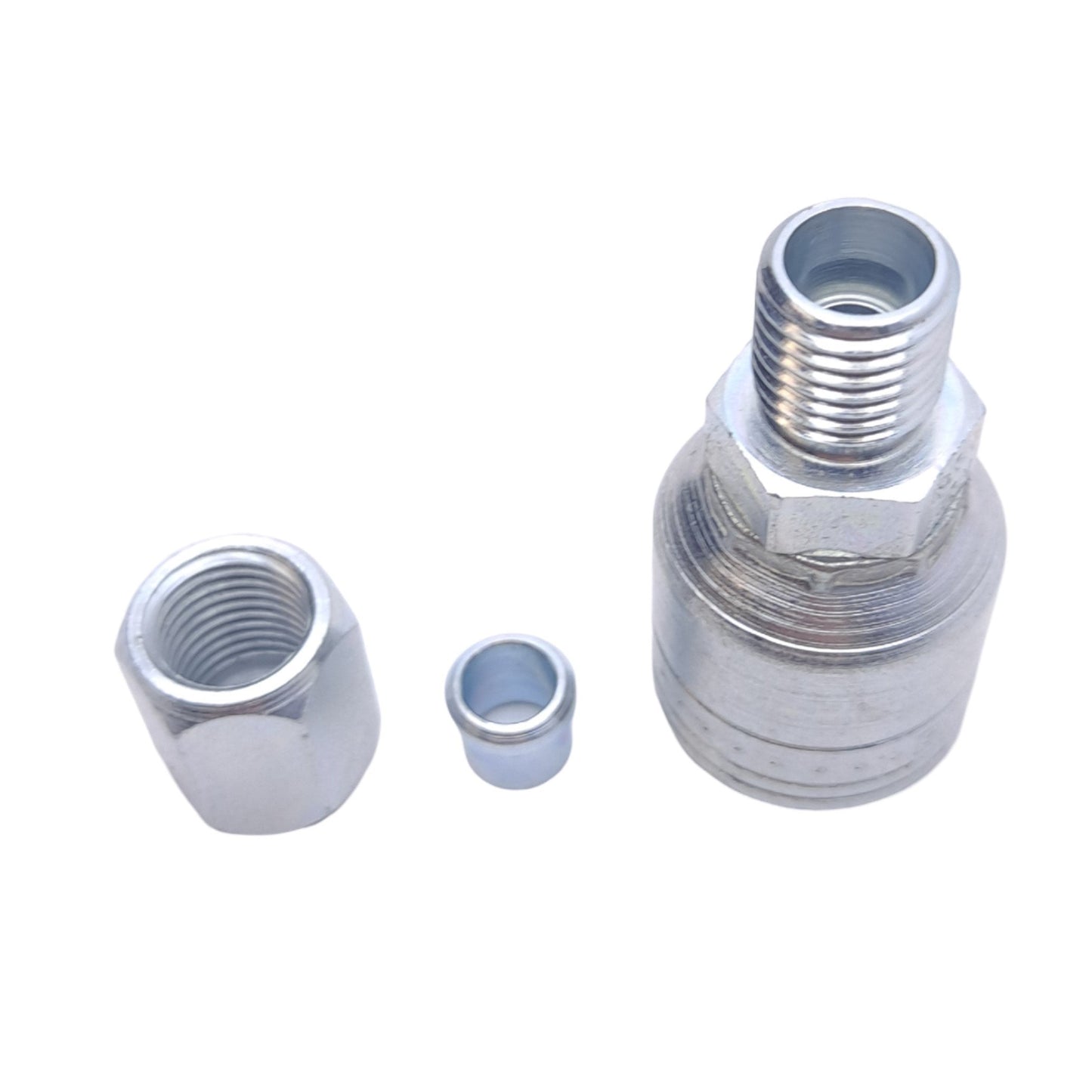 New Lot of 2 Danfoss 1AA4MT4 Crimp Hose Fittings, 1/4in Tube, 7/16-20, -04 Hose