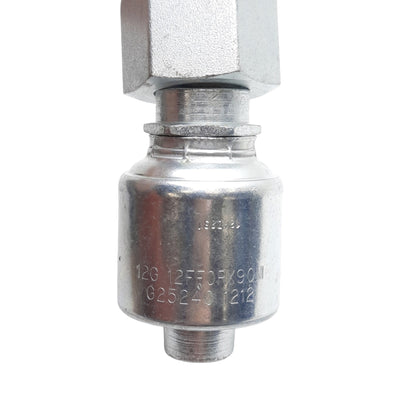 New Gates 7104-24655 MegaCrimp Coupling 90° Elbow, 1 3/16-12 Female, 3/4in ID