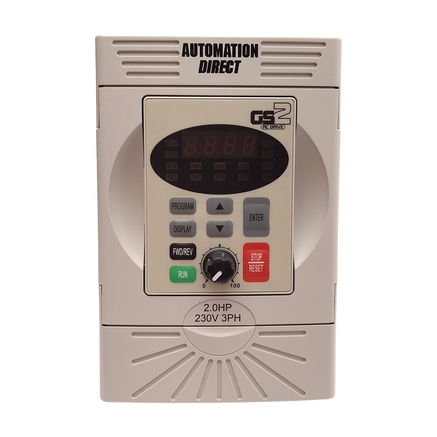 New Automation Direct GS2-22P0 AC Drive 1/3Ø 200-240VAC In, 3Ø 240VAC 2HP 400Hz Out