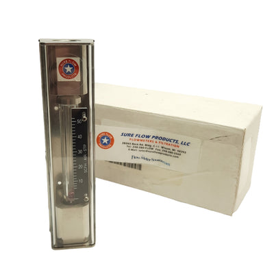 New King Instruments 74V-234G041-2-1-3-5-0 Flowmeter, 65mm, 50SCFH Air STP 1/4in NPT