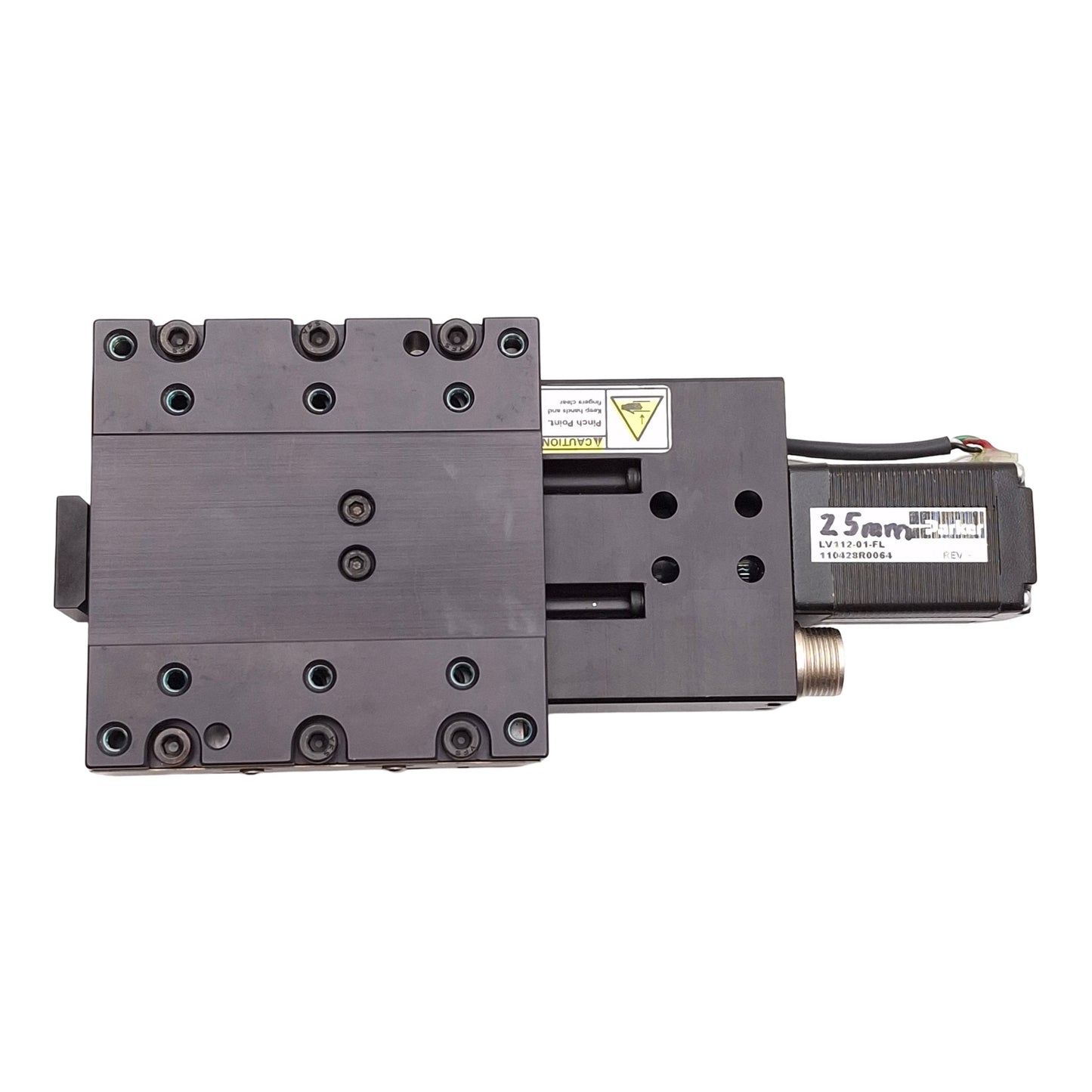 Used Parker MX80ST01MSJ-D1M12H3L2 Linear Positioner, 25mm Stroke, 80x80mm, M4 Holes