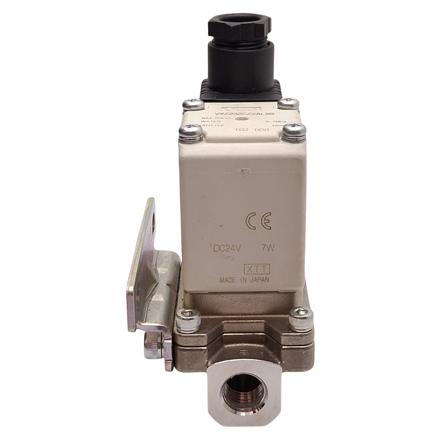 Used SMC VXZ232CZ2ALXB Solenoid Valve, NC, 0.7MPa Water, Rc1/4 Ports, 24VDC Coil