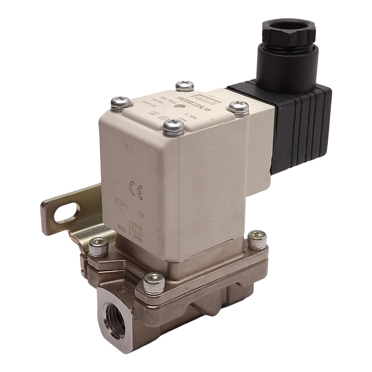Used SMC VXZ232CZ2ALXB Solenoid Valve, NC, 0.7MPa Water, Rc1/4 Ports, 24VDC Coil