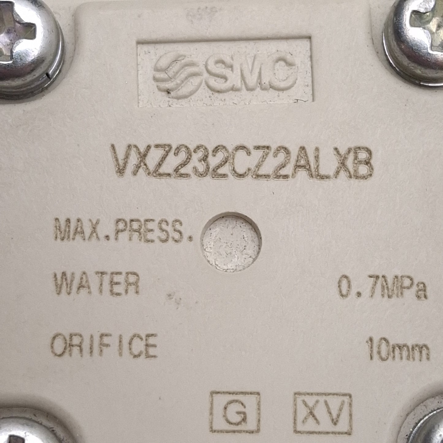 Used SMC VXZ232CZ2ALXB Solenoid Valve, NC, 0.7MPa Water, Rc1/4 Ports, 24VDC Coil