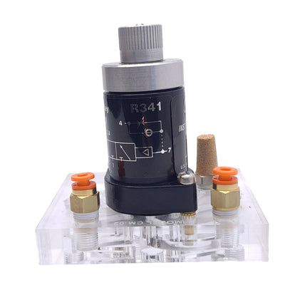 Used Clippard R-341 Minimatic Pneumatic Valve, 3-Way Delay Out, 250 L/min, 150PSIG