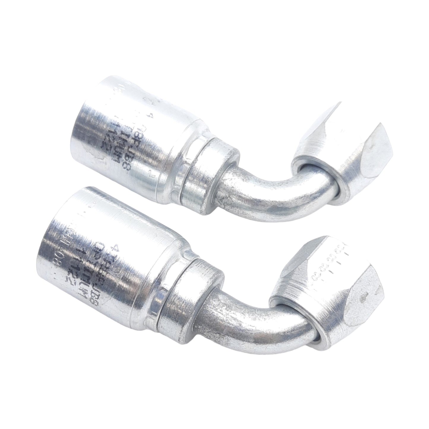 New Lot of 2 Danfoss 4TA8FJB8 Crimp Fitting 90°, 3/4in Female JIC/37°, -08 Hose