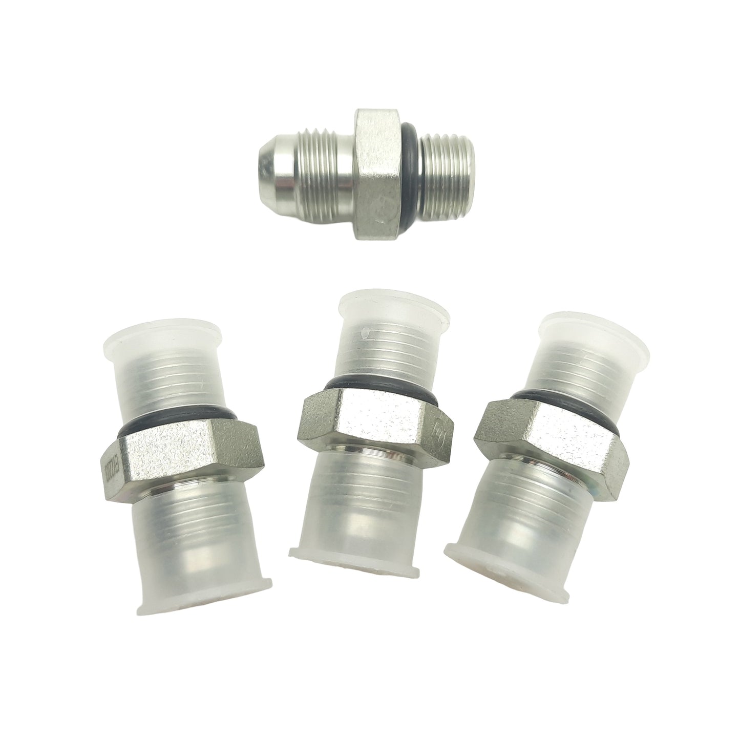 New Lot of 4 Brennan 7012-06-04 Adapters JIC 37° 9/16" Male To 1/4" Male BSPP w/ ORR