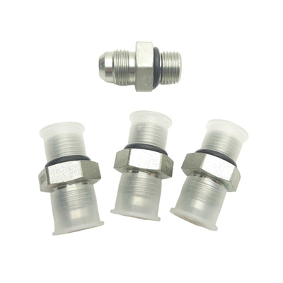 New Lot of 4 Brennan 7012-06-04 Adapters JIC 37° 9/16" Male To 1/4" Male BSPP w/ ORR