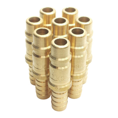 New Lot of 8 Dixon D4S4-B Pneumatic Brass Plug, 1/2in Hose ID, 1/2in Body, 500PSI