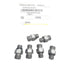 New Lot of 6 Brennan D7400-S08-04-ED-X DIN Fittings, M16x1.5 To 1/4" BSPP, 630 bar