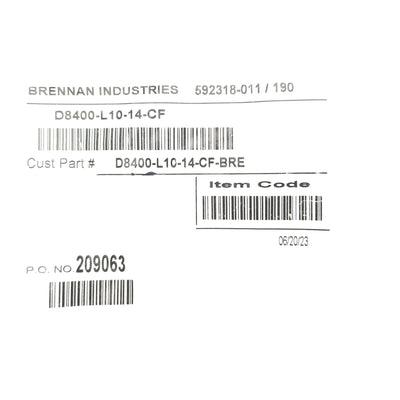 New Lot of 6 Brennan D8400-L10-14-CF DIN Straight Fitting M16x1.5 To M14x1.5 315 bar