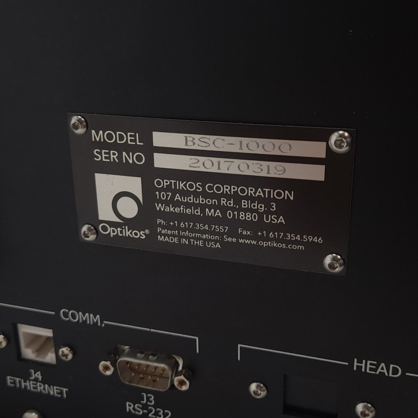 Used Optikos BSC-1000 Blackbody System Controller For TTG-100 Test Target Generator
