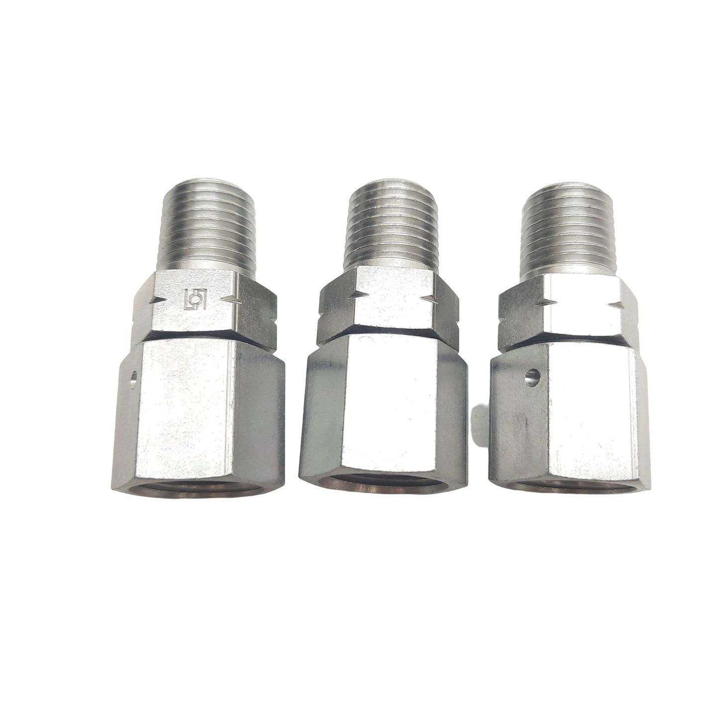 New Lot of 3 Stauff FI-EGED-10L1/4N-V-W3-DK0 Straight 1/4" NPT To ø10mm OD 24° Taper