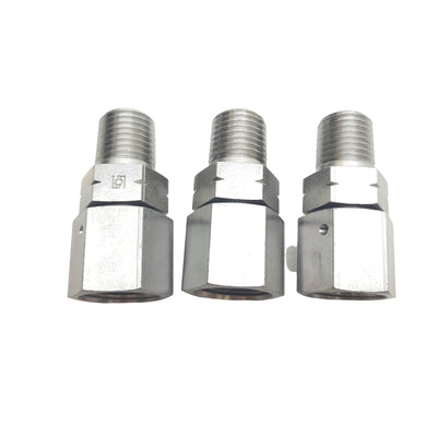 New Lot of 3 Stauff FI-EGED-10L1/4N-V-W3-DK0 Straight 1/4" NPT To ø10mm OD 24° Taper