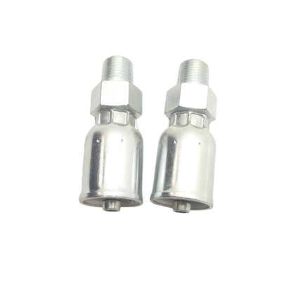 New Lot of 2 Danfoss FJ3152-0204S Crimp Hose Fitting 1/8" NPTF, Dash -04 Hose Crimp