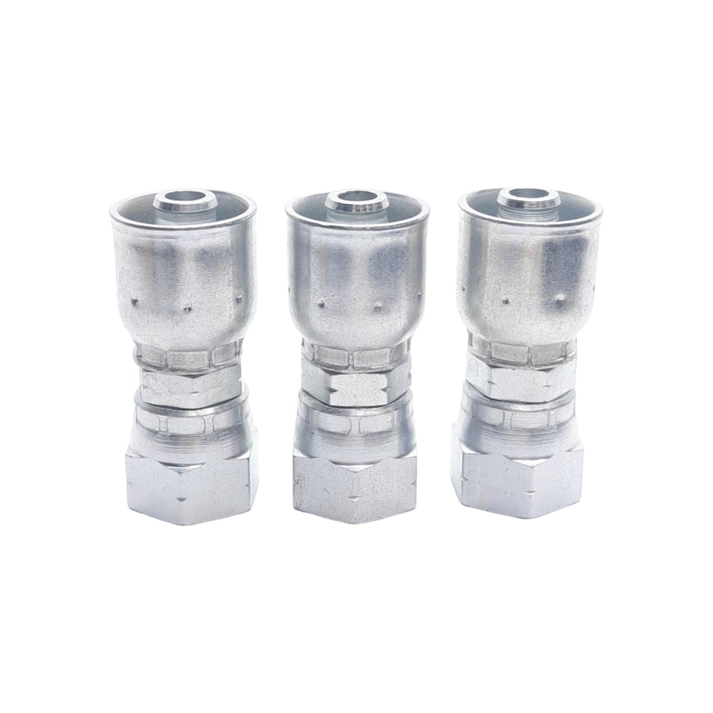 New Lot of 3 Danfoss FJ3094-0808S Crimp Fitting, 3/4" Female SAE 45° Swivel, -8 Hose