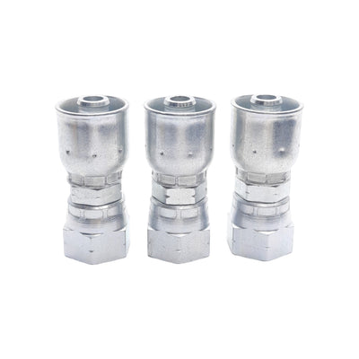 New Lot of 3 Danfoss FJ3094-0808S Crimp Fitting, 3/4" Female SAE 45° Swivel, -8 Hose