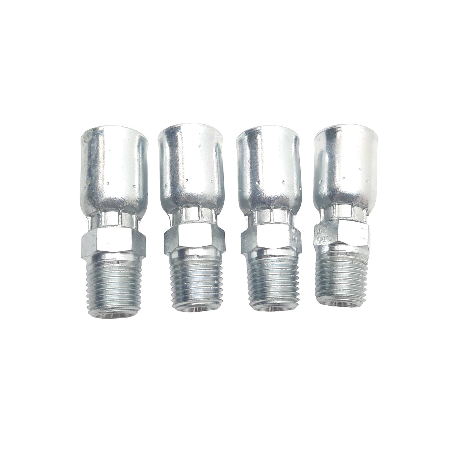 New Lot of 4 Danfoss FJ3152-0404S Crimp Fit 1/4" Male NPT To -04 Hose Crimp Fitting