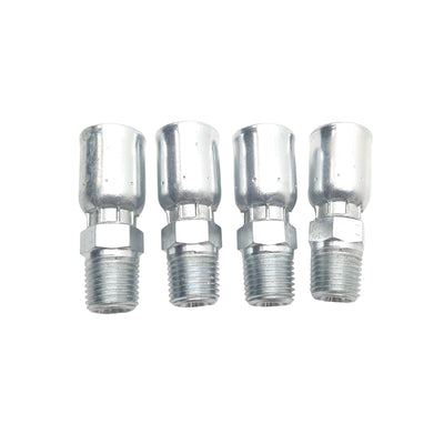 New Lot of 4 Danfoss FJ3152-0404S Crimp Fit 1/4" Male NPT To -04 Hose Crimp Fitting