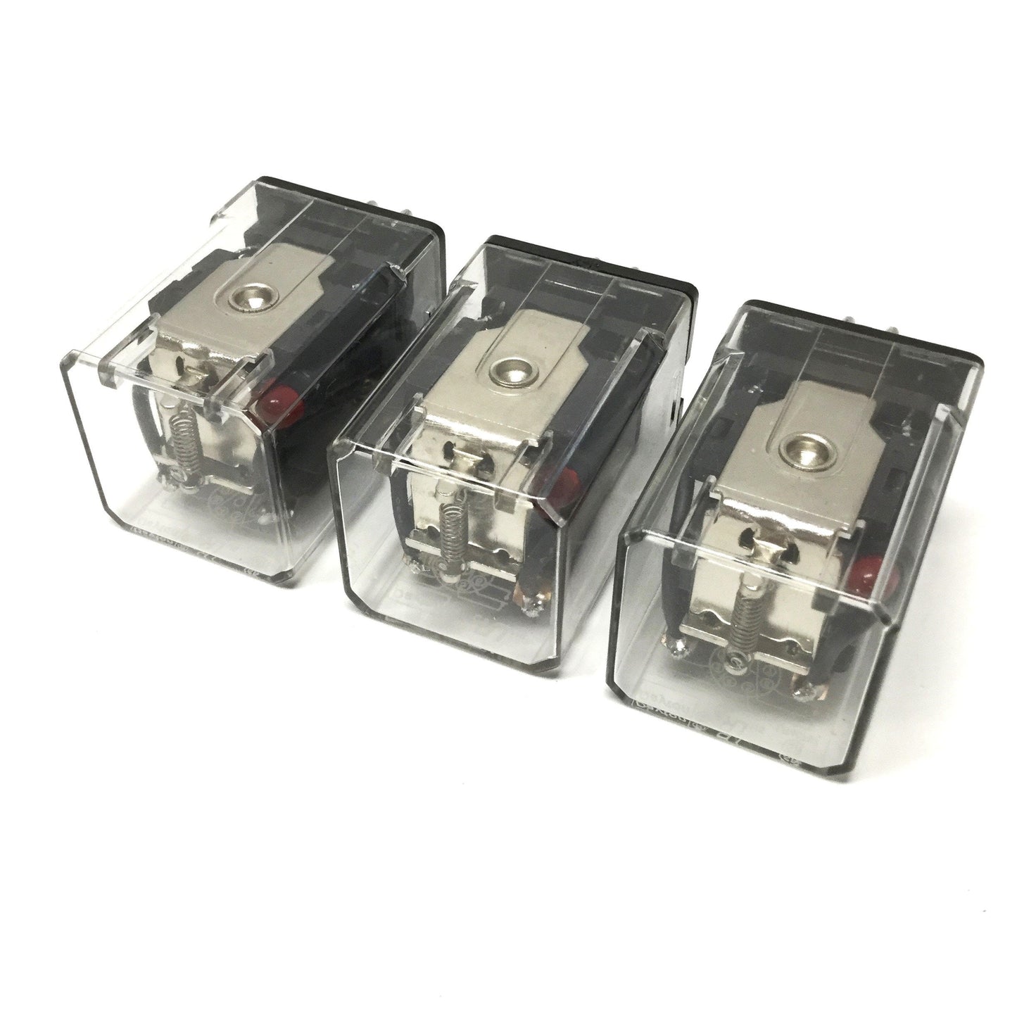 Used Lot of 3 Dayton 5YP80 Control Relays, 24VDC Coil, 10A 240VAC, DPDT, 8-Pin Octal