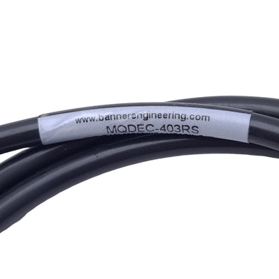 New Banner MQDEC-403RS Cordset, M12 4-Pin Angled Male to M12 Female, 250V 4A, 1m
