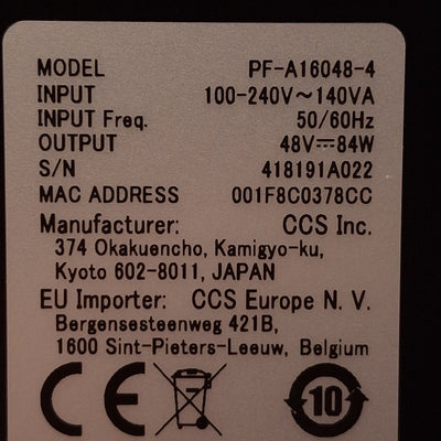 Used CCS PF-A16048-4 High Power Strobe Light Control Unit, 4-Channel, 100-240VAC