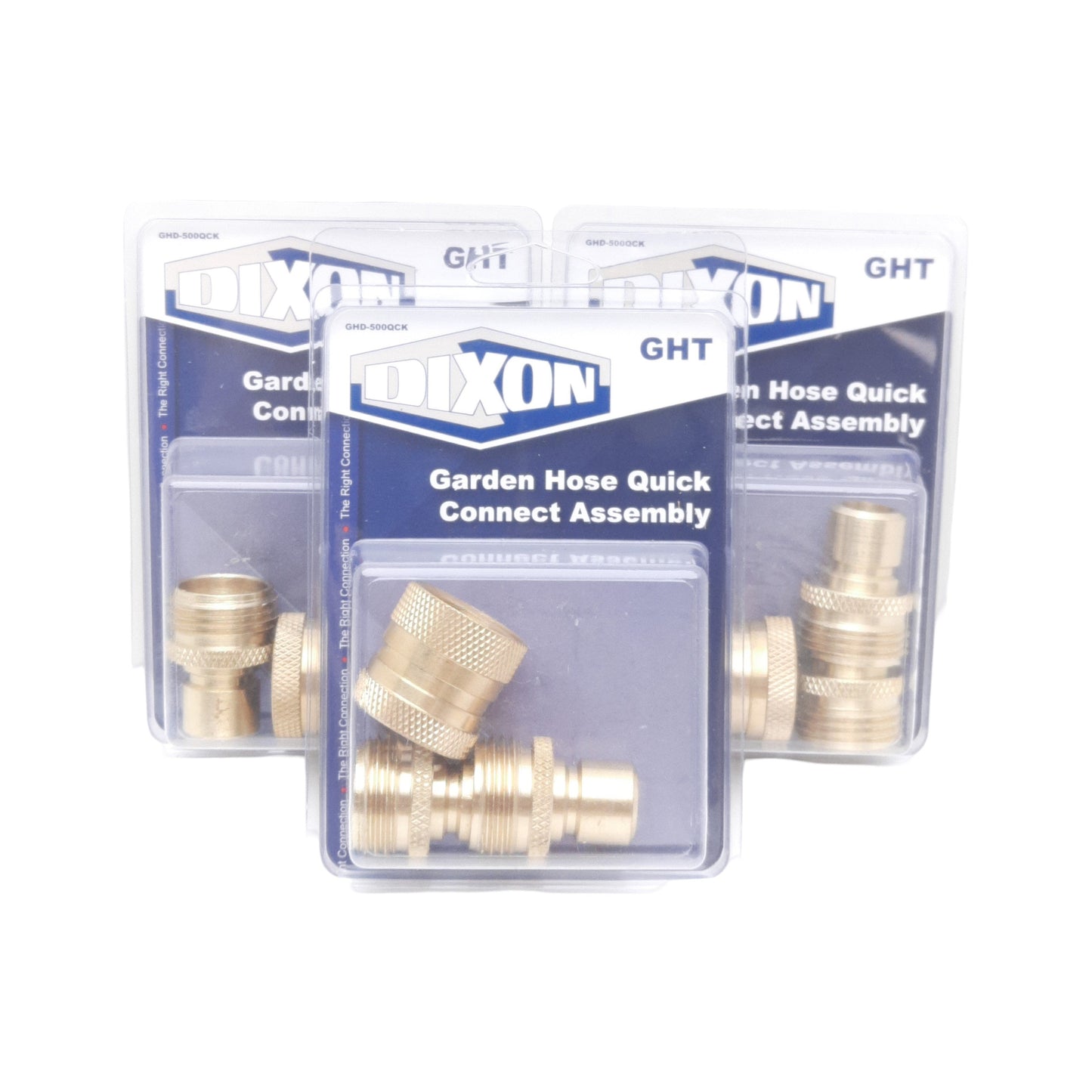 New Lot of 3 Dixon GHD-500QCK Hose Fitting 3/4in Male GHT x 3/4in Female GHT, 150PSI