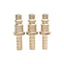 New Lot of 3 Dixon D3S3-B Pneumatic Brass Plug, 3/8in Hose ID, 3/8in Body, 500PSI