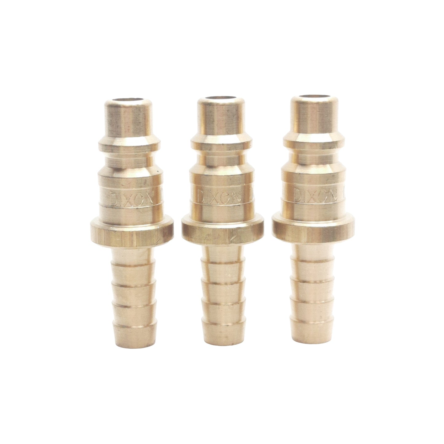 New Lot of 3 Dixon D3S3-B Pneumatic Brass Plug, 3/8in Hose ID, 3/8in Body, 500PSI