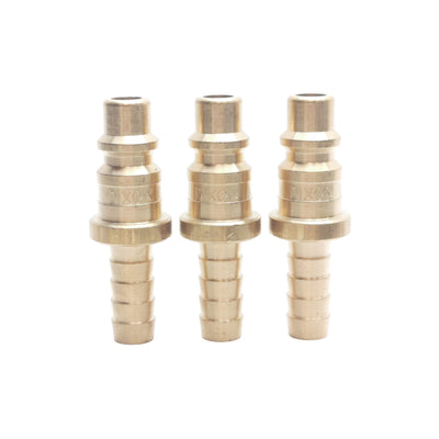 New Lot of 3 Dixon D3S3-B Pneumatic Brass Plug, 3/8in Hose ID, 3/8in Body, 500PSI