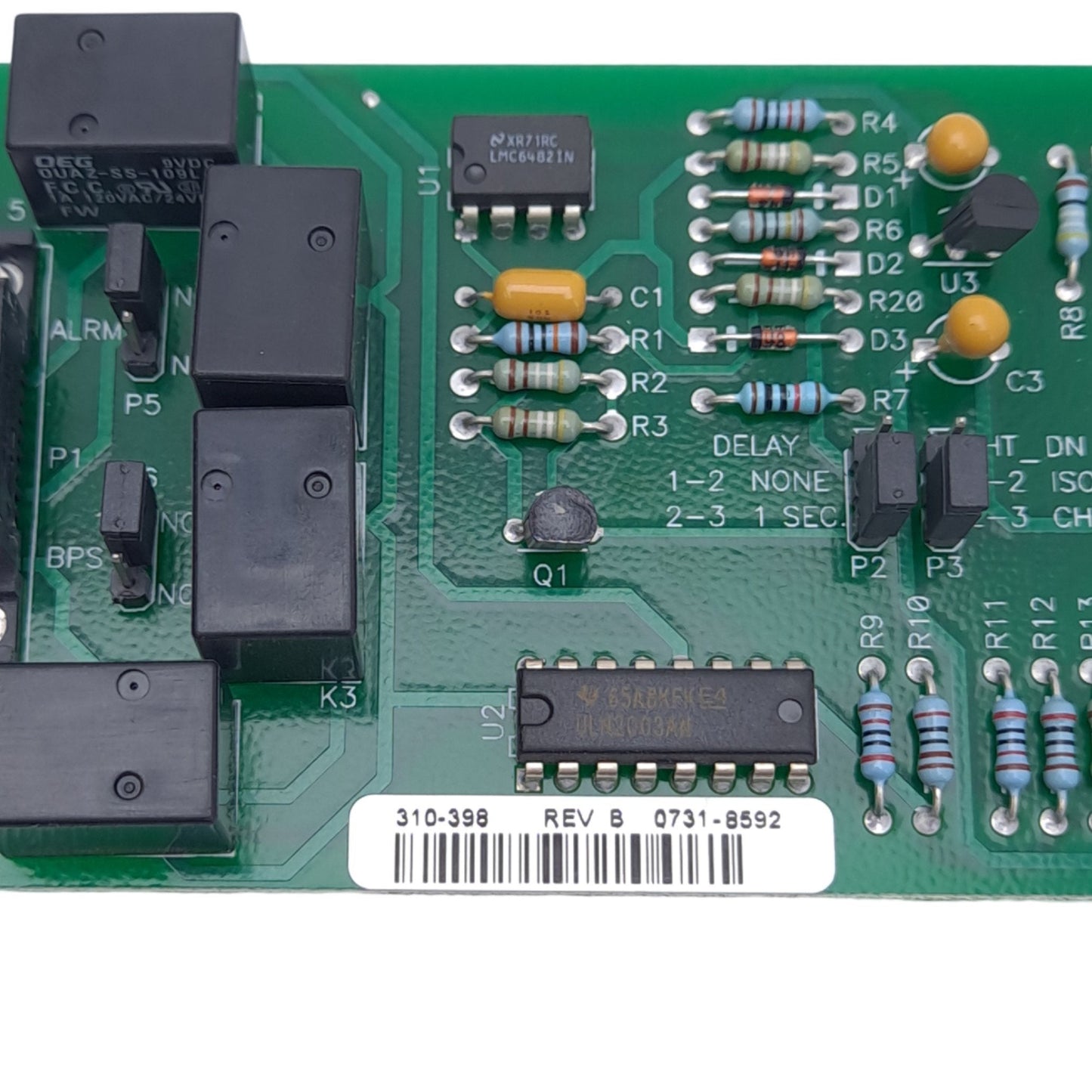 New ONEAC 310-398 520-323 Rev B Isolated Relay Circuit Board, 9-Pin D-Sub Port