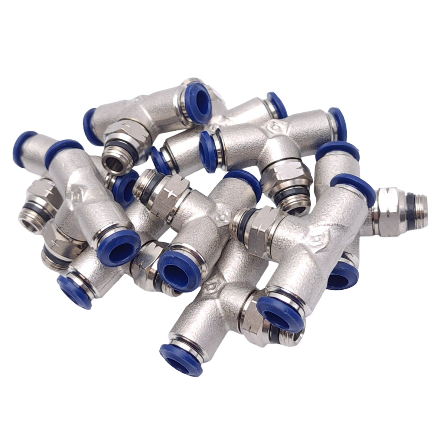 New Lot of 10 AIGNEP 87210-04-02 Swivel Tee, 1/4in P2C, 1/8in Universal, 2.0MPa Max