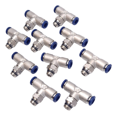 New Lot of 10 AIGNEP 87210-04-02 Swivel Tee, 1/4in P2C, 1/8in Universal, 2.0MPa Max