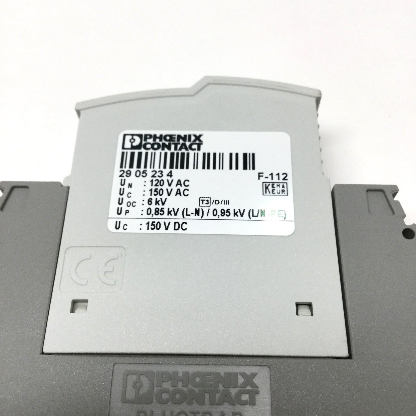 Used Phoenix PLT-SEC-T3-120-P Plugtrab Surge Protector 120V w/Socket 150V AC/DC, 26A